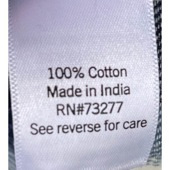 Sonoma Mens Blue & white Plaid Supersoft Flannel Shirt XL Standard Fit Cotton - Picture 7 of 7